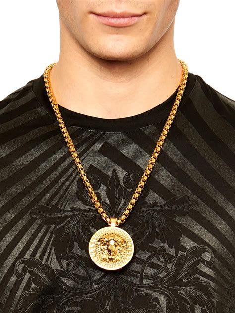 versace men pendant|Versace necklace men's gold.